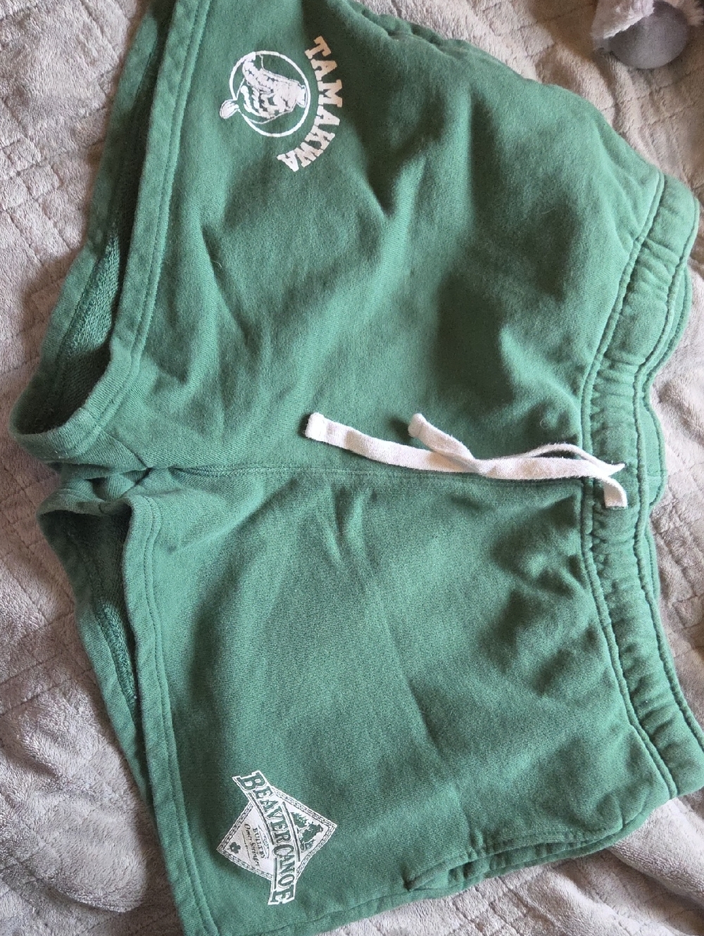 Roots Green Sweatshorts with White Drawstring